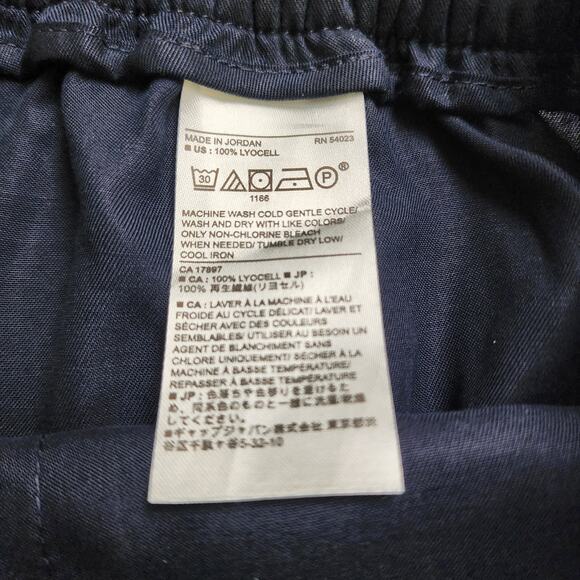 Banana Republic Factory Womens Pull On Taper Pants Size 14 Navy Blue Lightweight - Picture 7 of 12